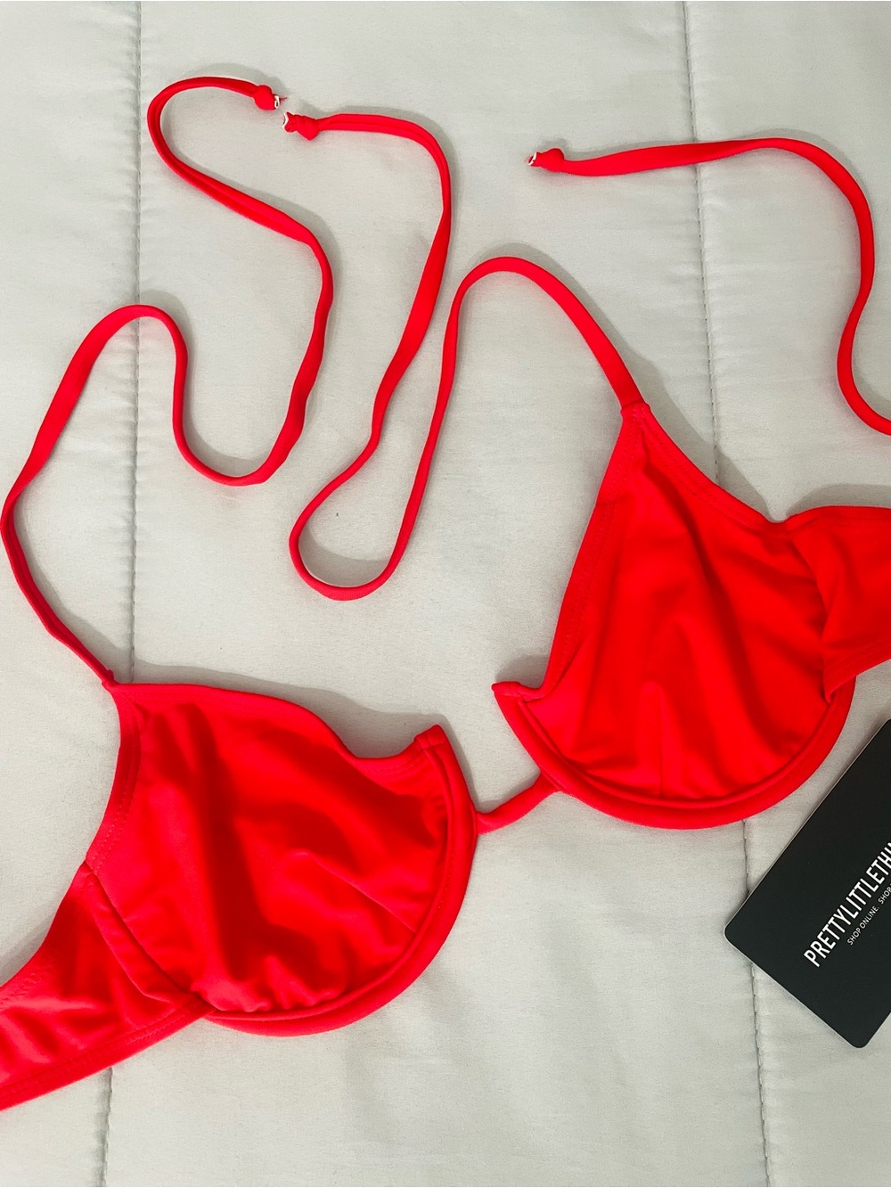 Red Underwired Tanga Bikini Top